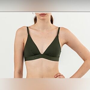 (2) Calvin Klein Dark Green Triangle Bralette
